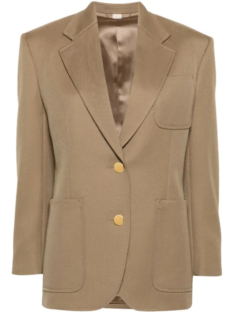 Gucci Horsebit-detail single-breasted blazer Brown 754866ZANGH