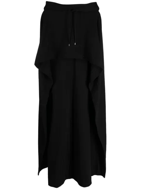 Saint Laurent asymmetric cotton cape Black 737737Y36SW