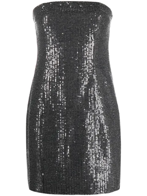 ROTATE BIRGER CHRISTENSEN sequin-embellished strapless minidress Black 111588100