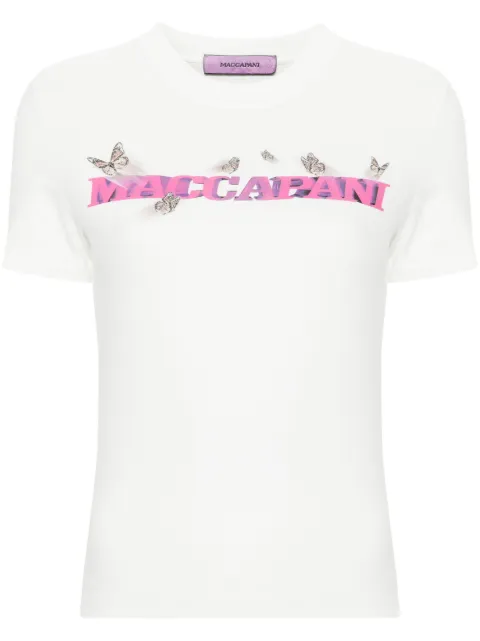 Maccapani logo-print cotton T-shirt White 24EM2MF0404081