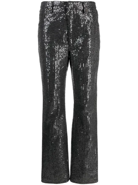 ROTATE BIRGER CHRISTENSEN high-waisted sequin-embellished jeans Black 111402100