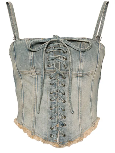 MISBHV Lara denim corset top Blue 240W131