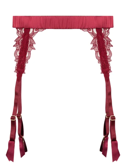 Fleur Of England Gisele silk-blend suspender belt Red GISELESUSPENDERBELT