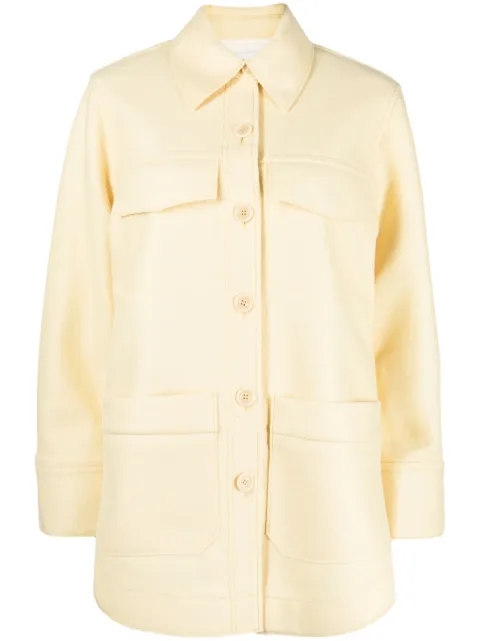 Rodebjer button-up virgin wool coat Orange 2110350