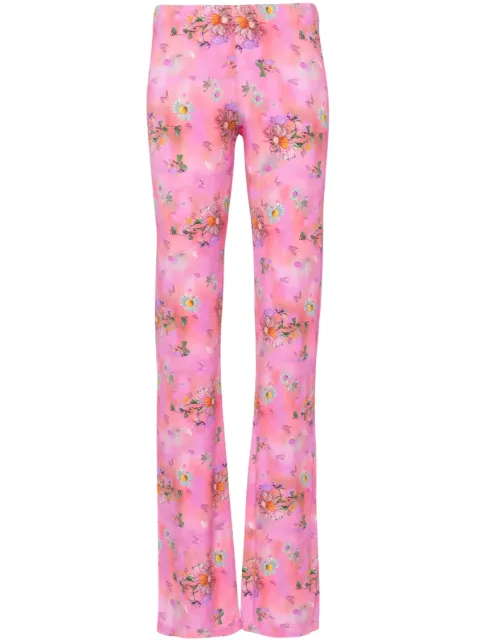 Maccapani Jaz floral-print flared trousers Pink 24EM2MB0504790