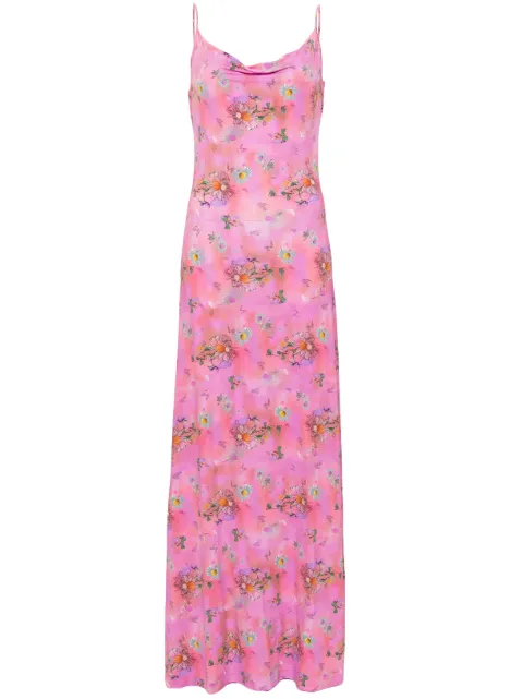 Maccapani Ita floral-print maxi dress Pink 24EM2M0H061