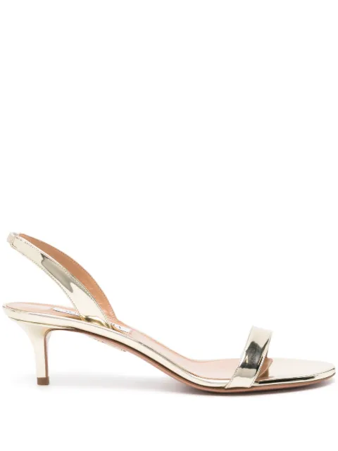 Aquazzura So Nude 60mm leather sandals Gold SNUMIDS1SSY