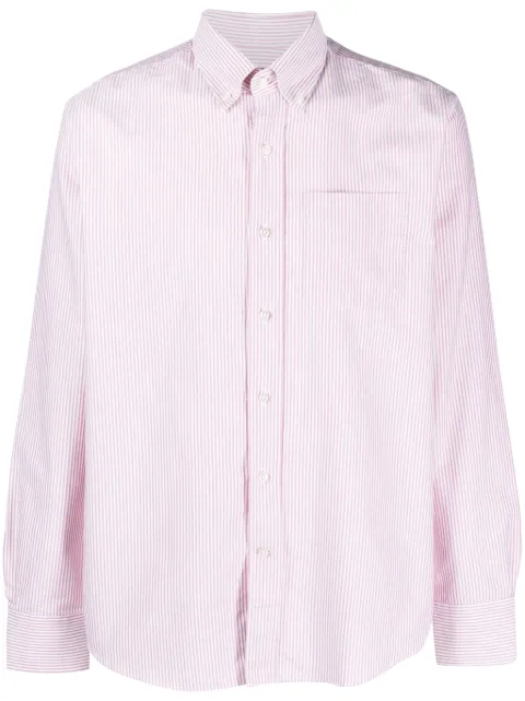 Deperlu pinstripe-pattern cotton shirt Pink ANDY