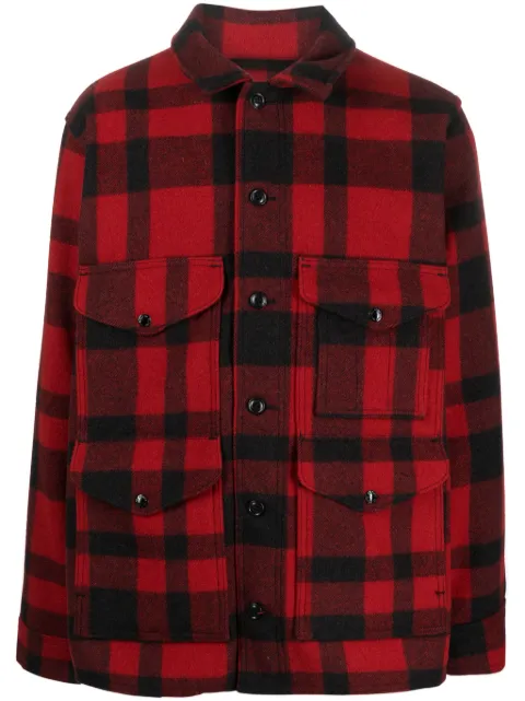 Filson check-pattern wool shirt jacket Red FMCPS0015W0253645