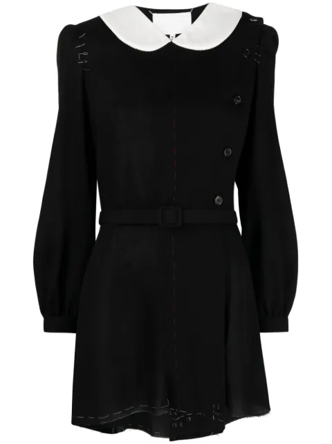 Maison Margiela Peter Pan-collar wool minidress Black S29FP0132S78377