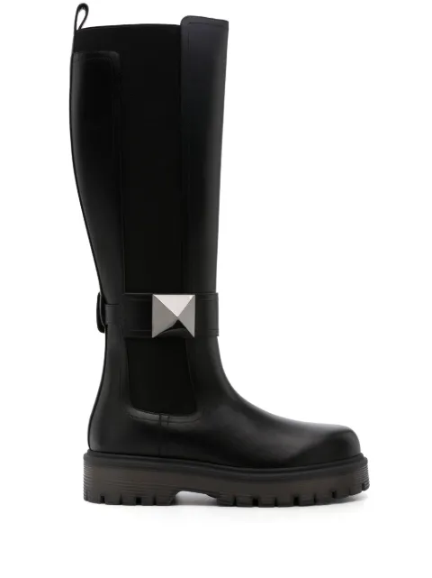 Valentino Garavani One Stud knee-high boots Black WS0HH2IJW