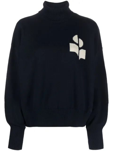 MARANT ÉTOILE Nash logo-intarsia sweater Blue PU0222FAA1X05E