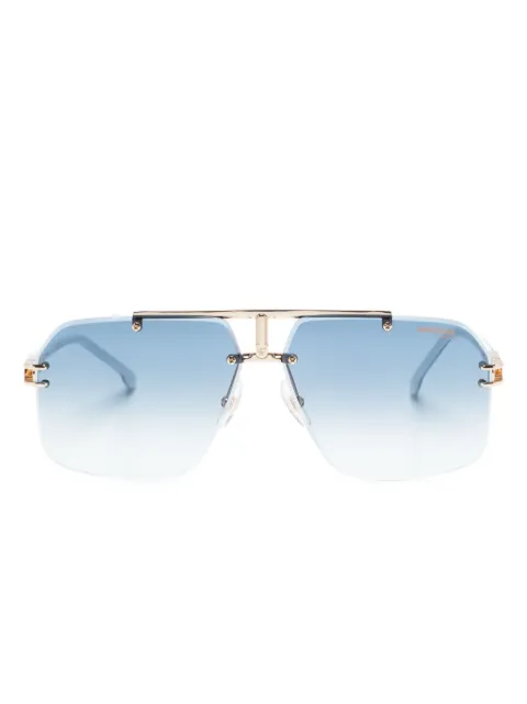 Carrera rimless geometric-frame sunglasses Blue CARRERA1054S