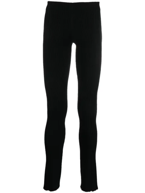 BARROW low-rise ribbed-knit skinny trousers Black F3BWWOPA036