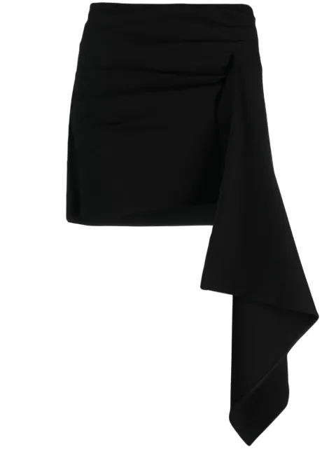 GAUGE81 Rivera asymmetric draped miniskirt Black 423318
