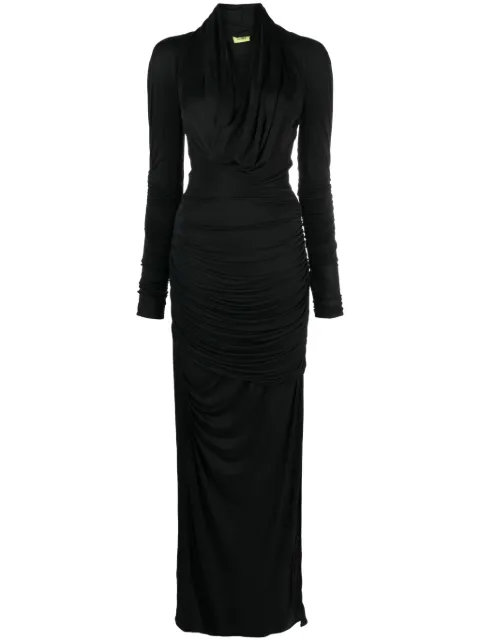 GAUGE81 Elos draped maxi dress Black 42339