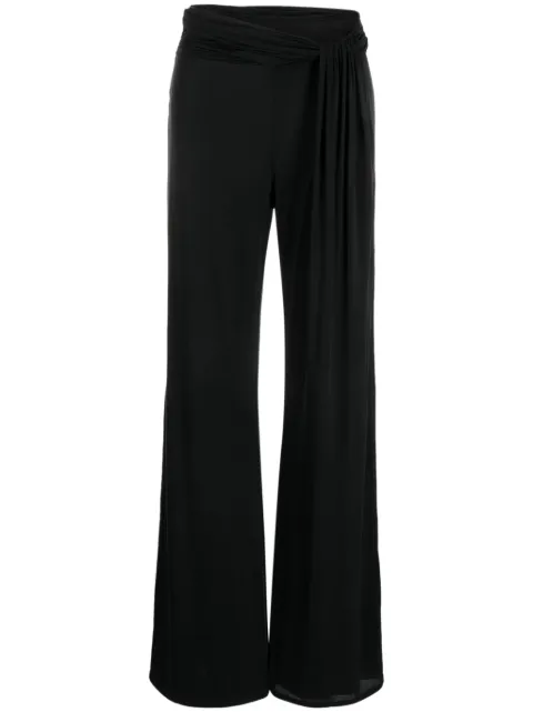 GAUGE81 Loutro draped wide-leg trousers Black 423320
