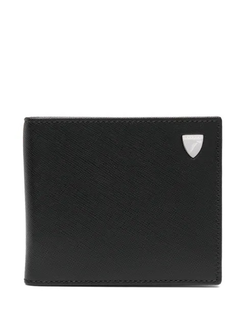 Aspinal Of London 6 CC logo-plaque leather wallet Black 039283532210000