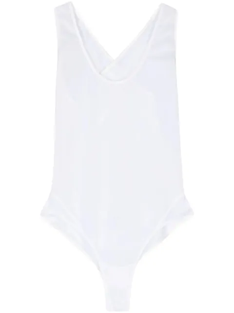 Alaïa mesh bodysuit White AA9B00495T5880