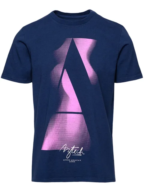 Aztech Mountain Altitude logo-print cotton T-shirt Blue ALTITUDETEE