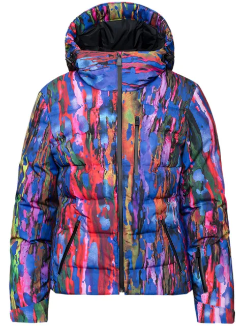 Aztech Mountain Nuke abstract-print padded jacket Blue AMW40049C