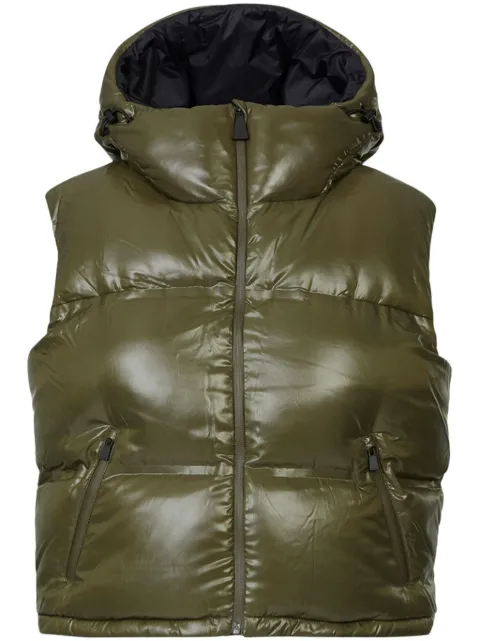 Aztech Mountain Snowbird padded hooded vest Green AMW40037D