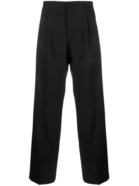 Sunflower pleated straight-leg wool trousers Black 4109WIDEPLEATEDTROUSER