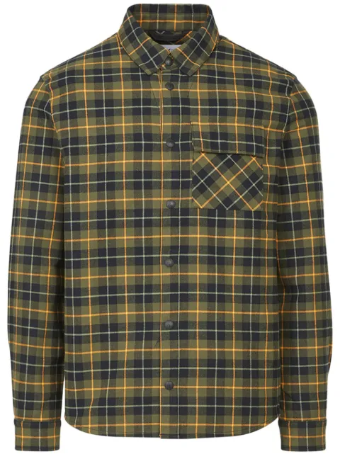 Aztech Mountain Loge Peak plaid cotton shirt Green AM400232