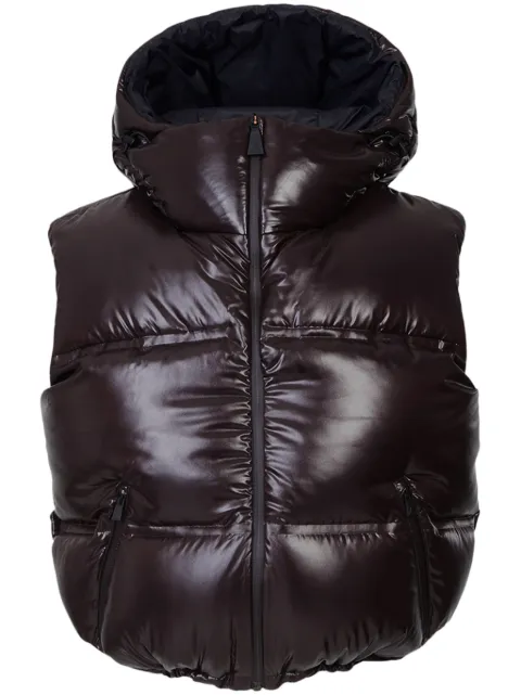 Aztech Mountain Snowbird padded hooded vest Brown AMW40037D