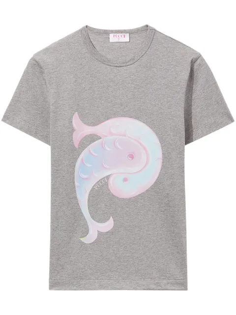 PUCCI logo-print cotton T-shirt Grey 3UTP783U983
