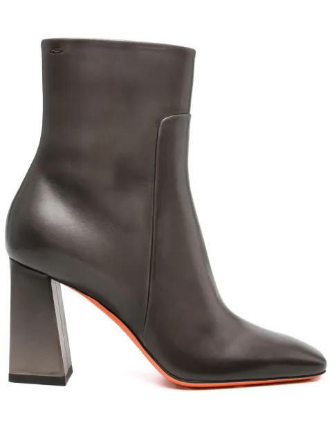 Santoni 90mm leather ankle boots Grey WTMP70209HI2BIVL