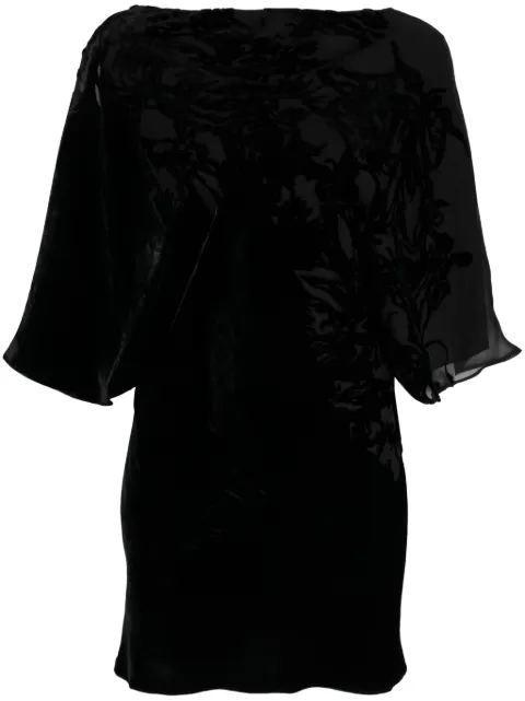 REV floral-print velvet dress Black F23RO0051E09