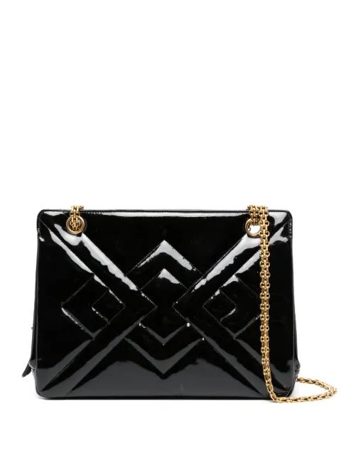 CHANEL Pre-Owned 1994-1996 quilted patent-leather bag Black CHNL5950XZ