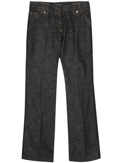 Dolce & Gabbana Pre-Owned 2000s side-stripe jeans Black DOG350TC