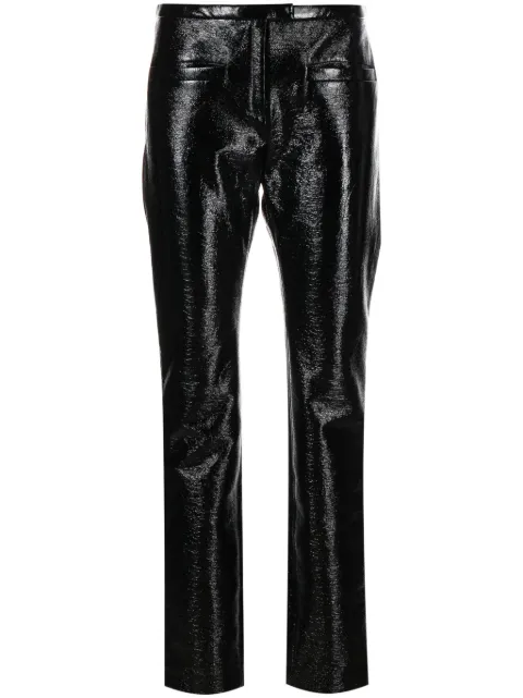 Courrèges Tube vinyl trousers Black 323CPA142VY0014