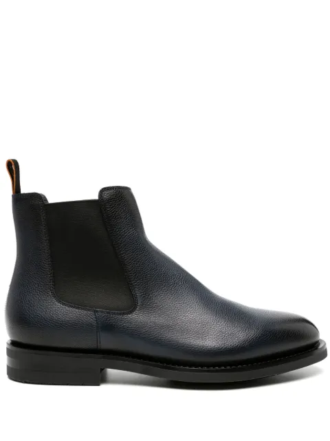 Santoni leather chelsea boots Blue MCCO17838PI2HSDS