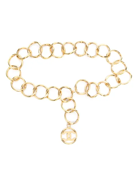 CHANEL Pre-Owned 1984-1990s CC chain-link belt Gold CHNL3200KK