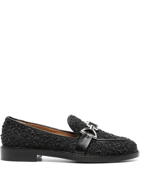 Roberto Festa boucle-texture buckle-detail loafers Black ADELLE