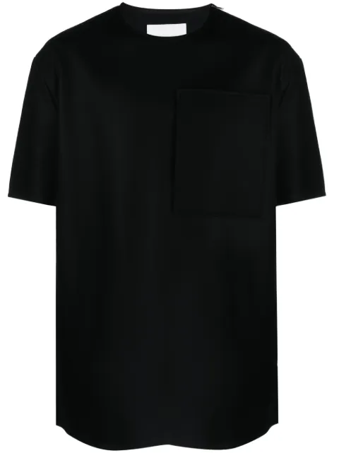 Jil Sander zip-detail wool T-shirt Black J22GC0132J40045