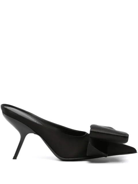 Ferragamo pointed-toe 90mm leather mules Black 762985