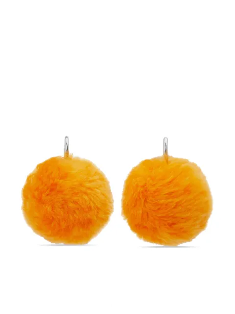 Marni pom-pom drop earrings Orange ORMV0491A0P6644