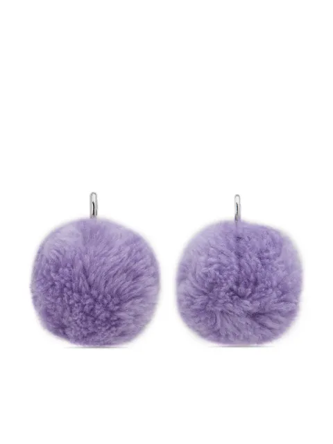 Marni pom-pom drop earrings Purple ORMV0491A0P6644