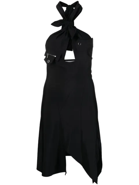 Coperni Racing halterneck minidress Black COPR73545
