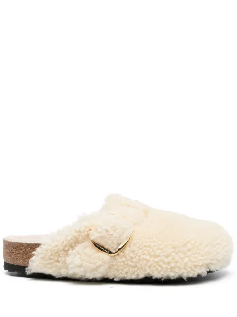 Birkenstock Boston buckled platform mules Neutrals 1025678