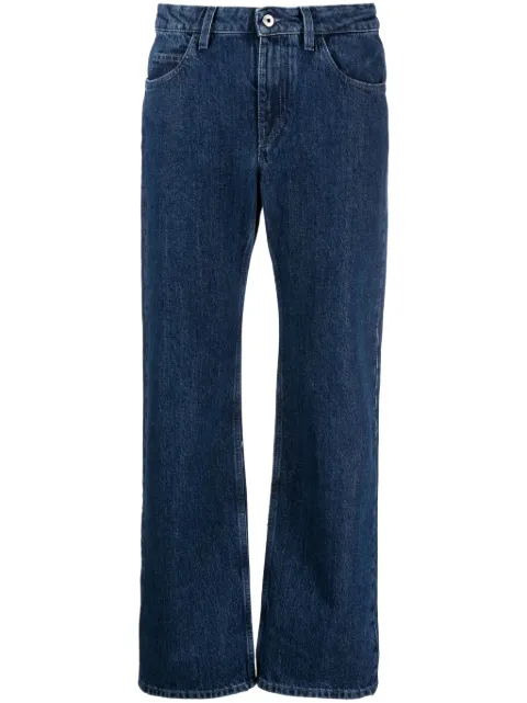Off-White low-rise cropped straight-leg jeans Blue OWYA059F23DEN0014700