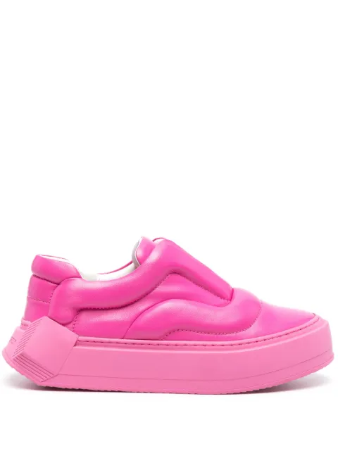 Pierre Hardy Skate Cubix padded leather sneakers Pink AAS01