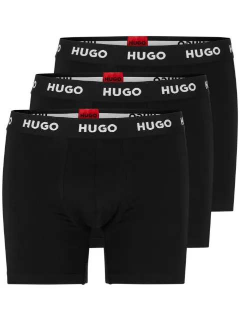 HUGO logo-waistband cotton boxers (pack of three) Black 50492348