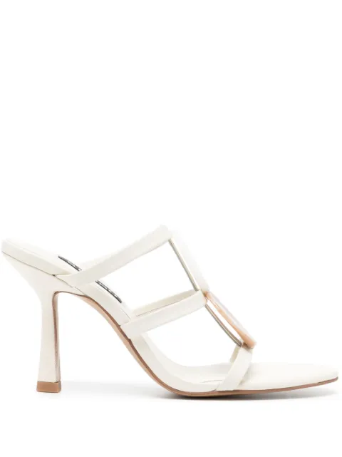 Senso Kaye 95mm leather sandals White KAYEI