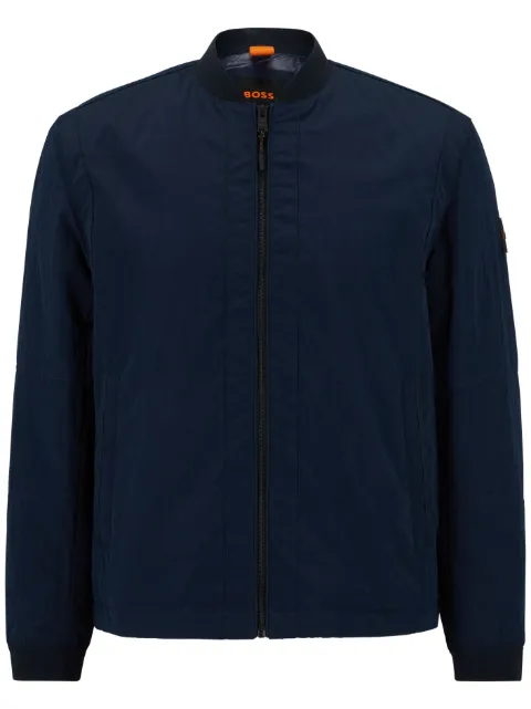 BOSS Othmar logo-patch bomber jacket Blue 50483896