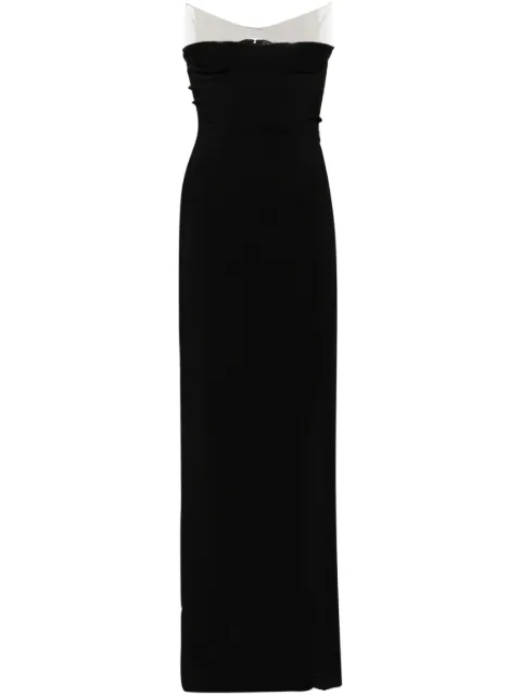 Mugler structured strapless maxi dress Black 24P1RO1550470